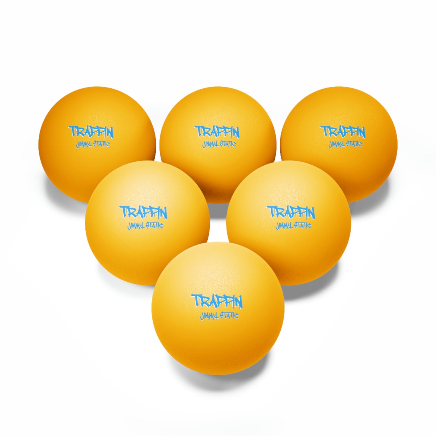Jimmy Static "Trappin" Ping-Pong Balls, 6 pcs